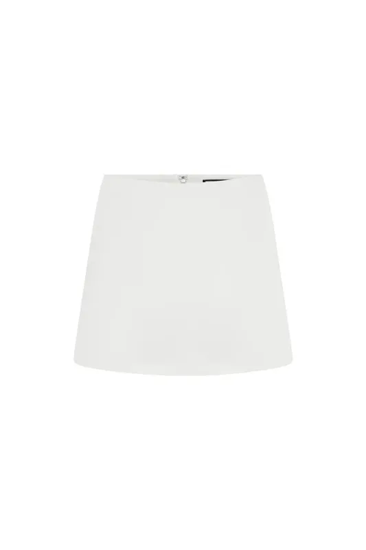 Vieno Fitted Mini Skort - White