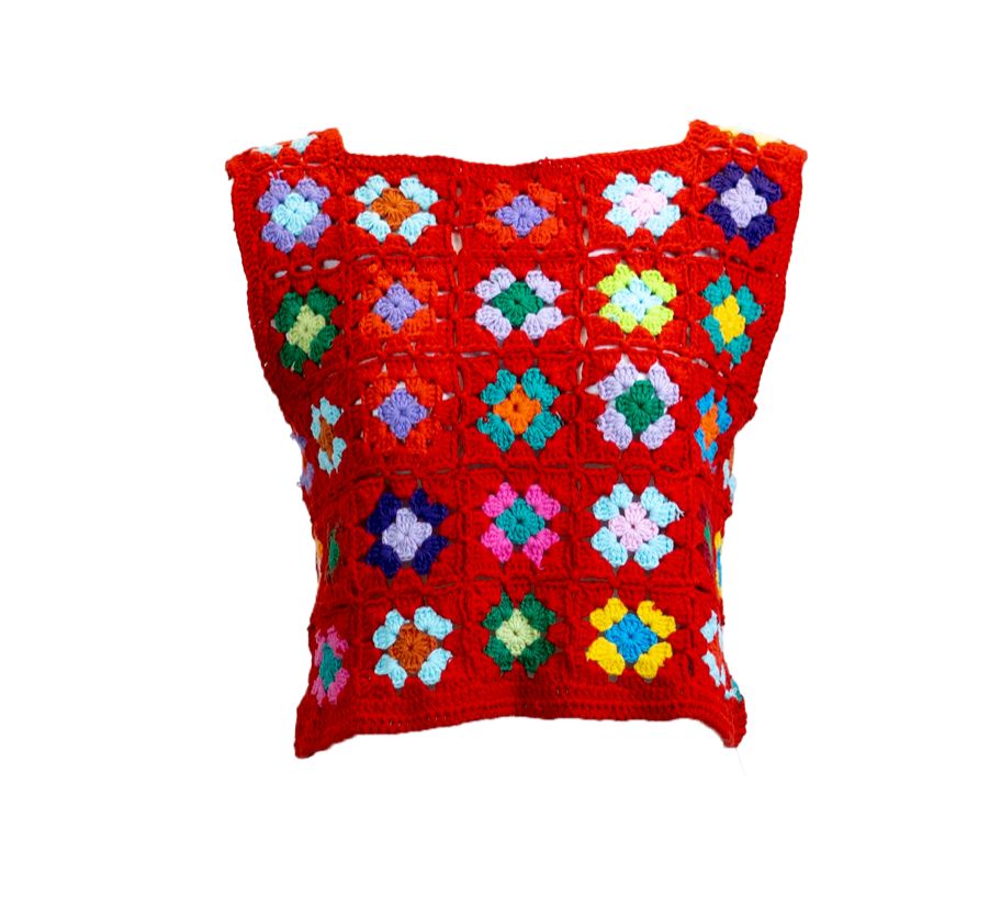 Crochet Red Box Top