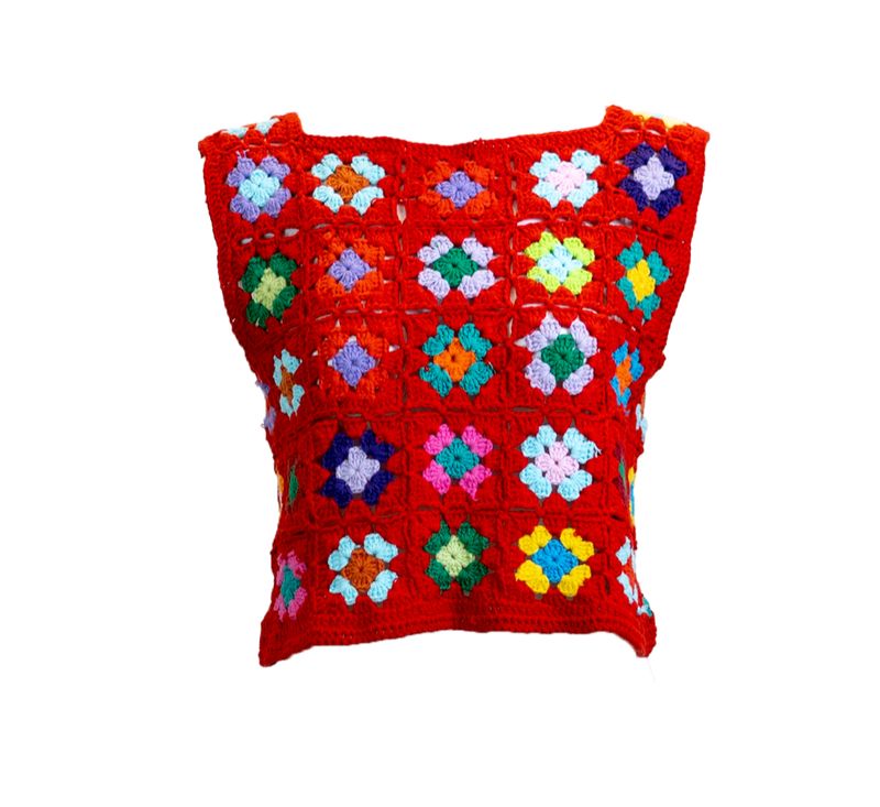 Crochet Red Box Top