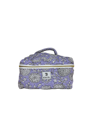 Quilted Vanity Makeup Case Lavender Bandana