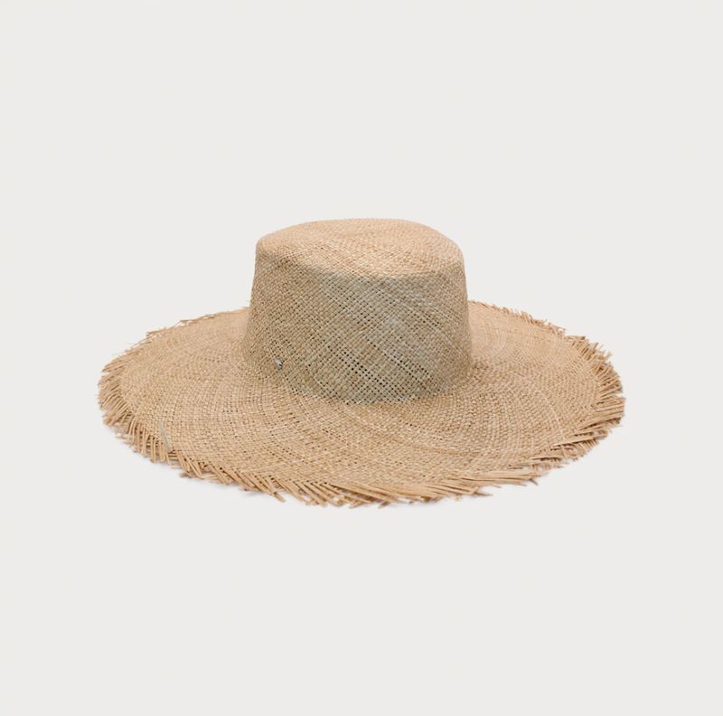 Leonora Bao Straw Boater in Natural