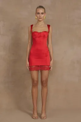 Claudelle Mini Dress - Red