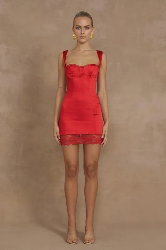 Claudelle Mini Dress - Red