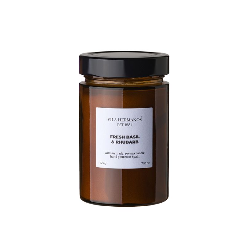 Apothecary Fresh Basil &amp; Rhubarb Candle