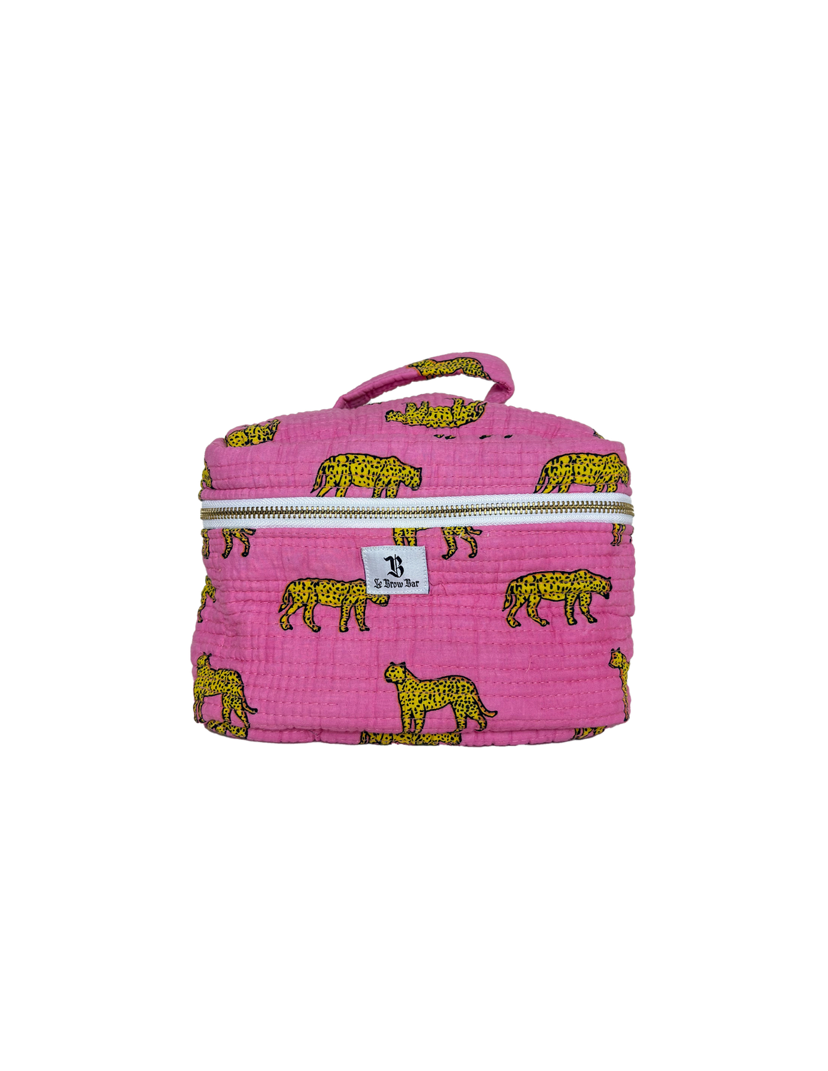 Quilted Vanity Makeup Case Pink Tigers
