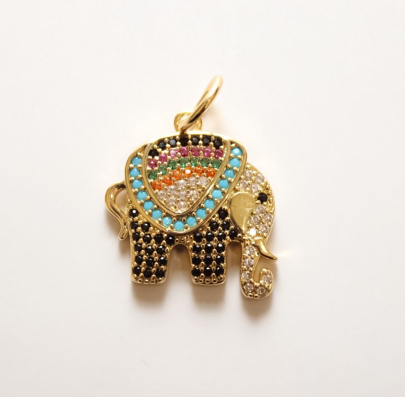Rainbow Elephant Charm