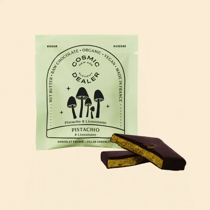 Pistachio &amp; Lion&#39;s Mane Nut Butter Chocolate
