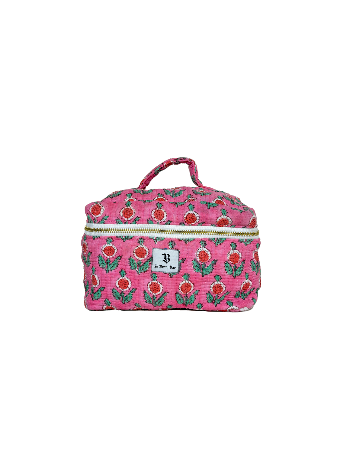 Quilted Vanity Case Pink Poppy