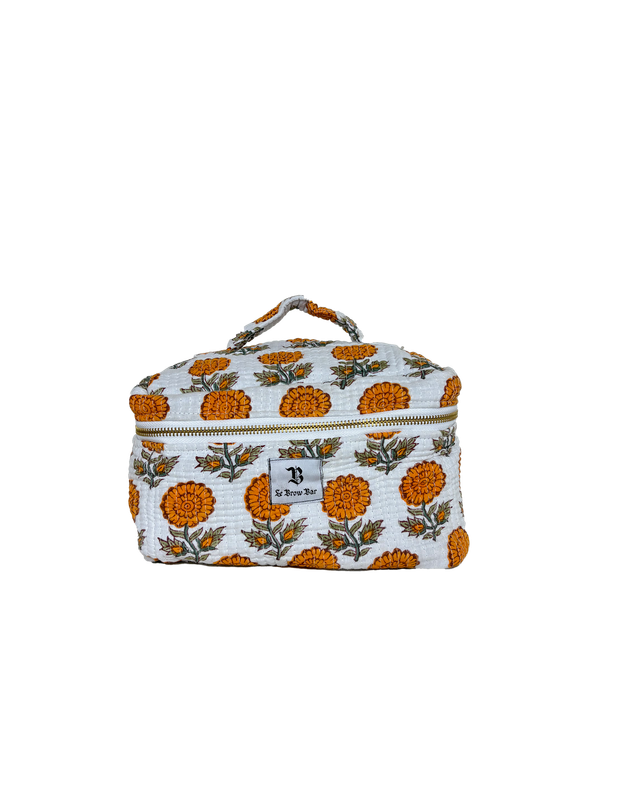 Quilted Vanity Case Orange Poppy