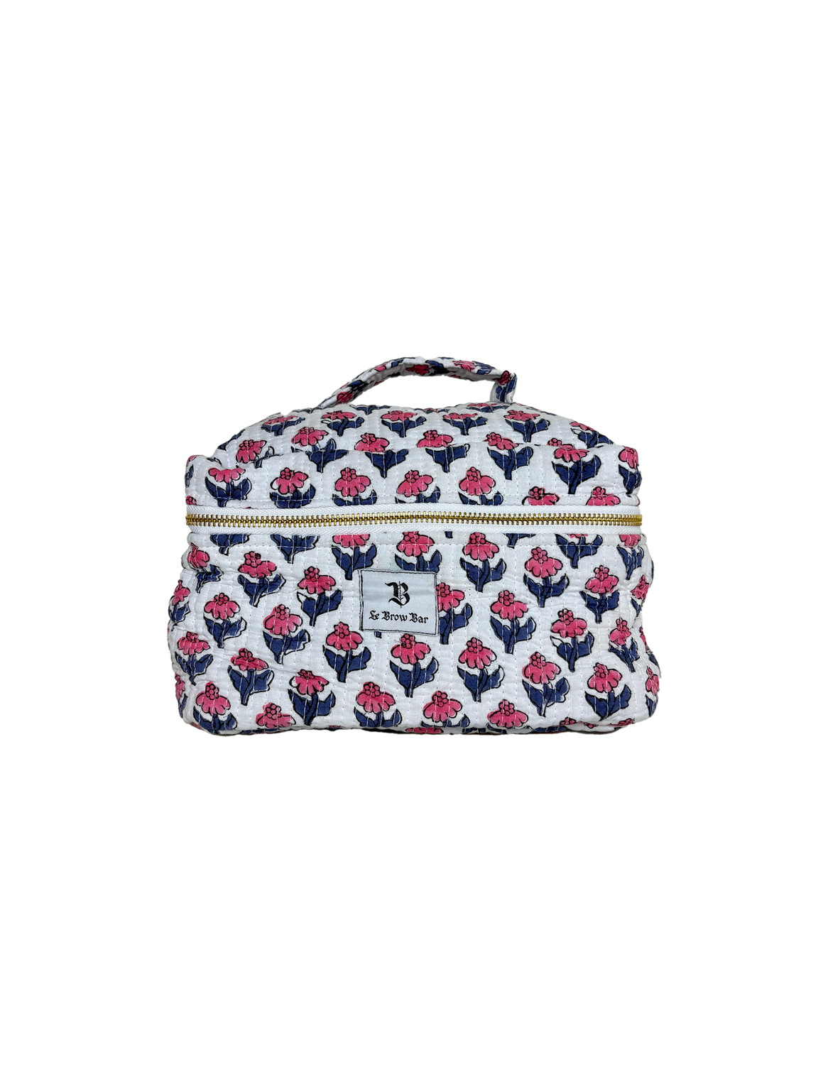 Quilted Vanity Case Pink Purple Poppy