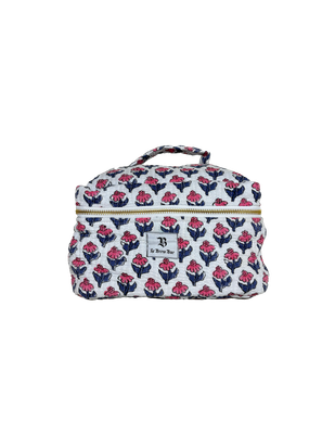 Quilted Vanity Case Pink Purple Poppy
