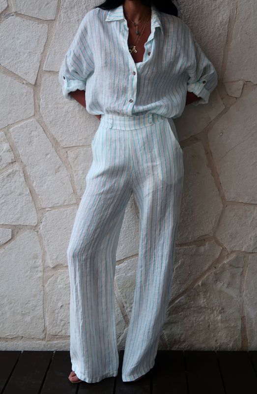 Striped Pant Blue 2025