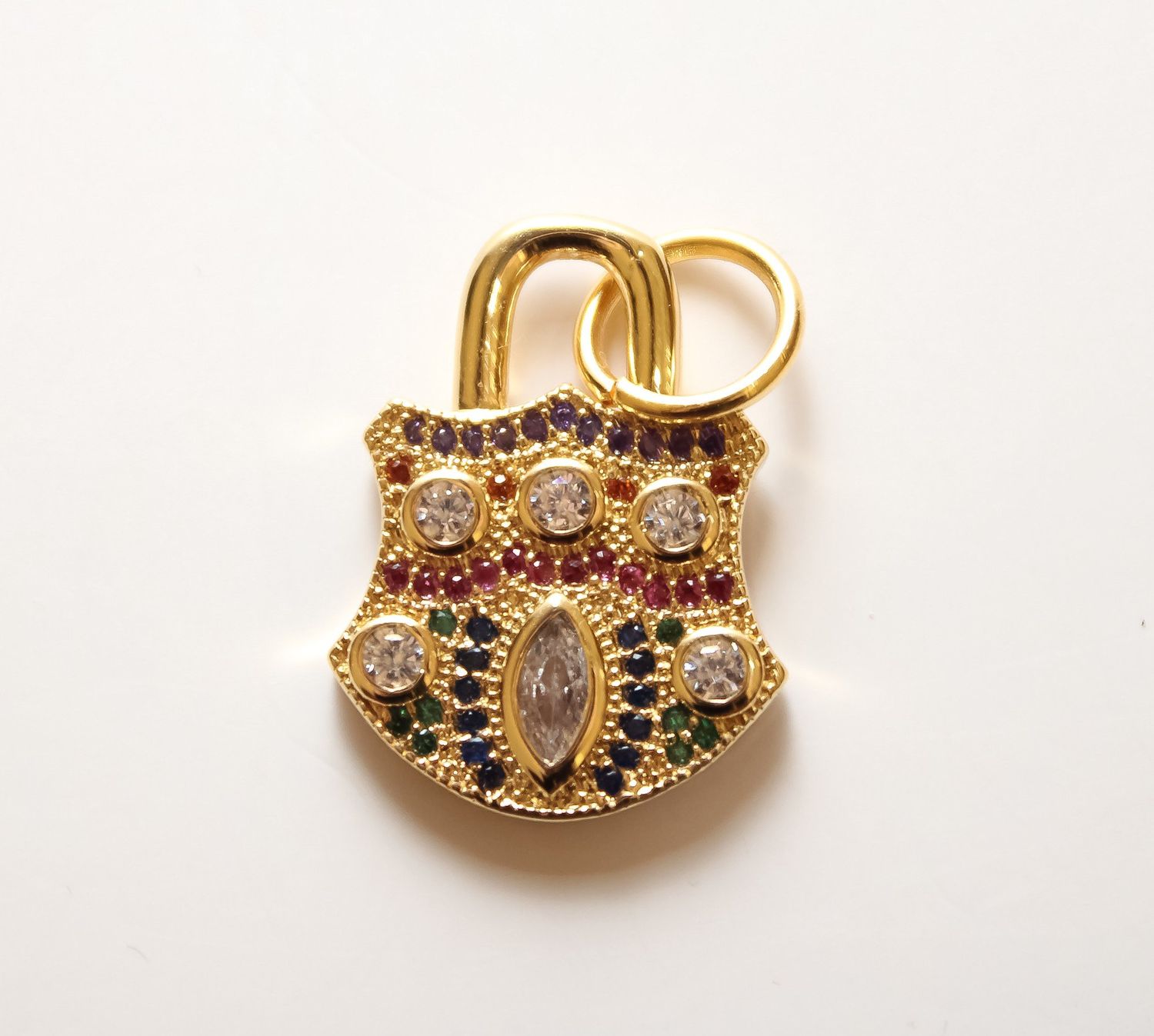 Rainbow Lock Charm