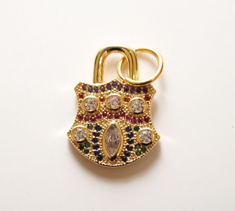 Rainbow Lock Charm