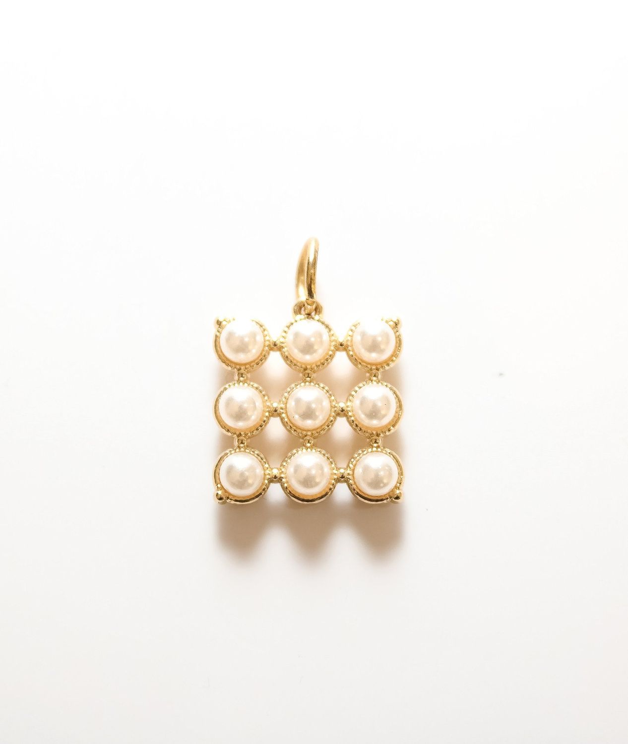 Square Pearl Charm