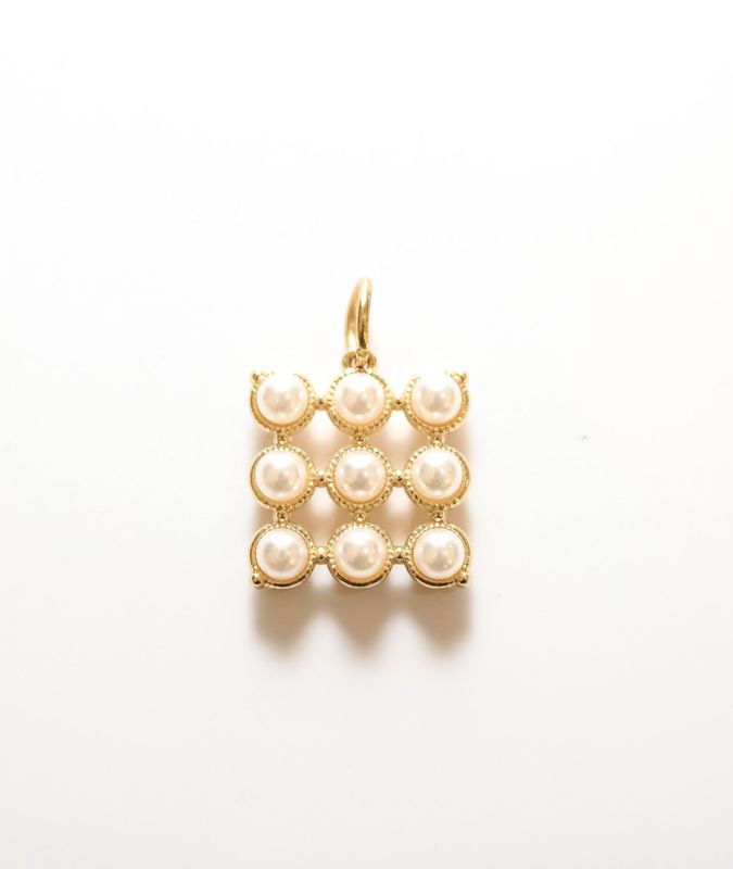 Square Pearl Charm