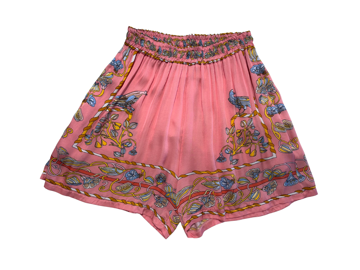 Bird Print Shorts Pink