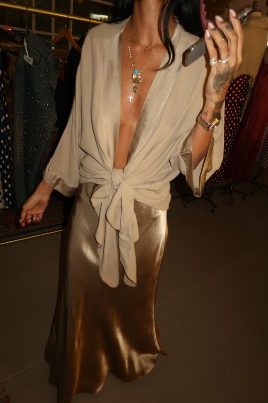 Gold Maxi Skirt
