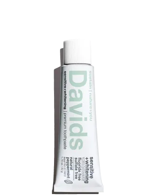 Davids Hydroxi™ travel size premium toothpaste / sensitive+whitening nano-hydroxyapatite / peppermint / 1.75 oz
