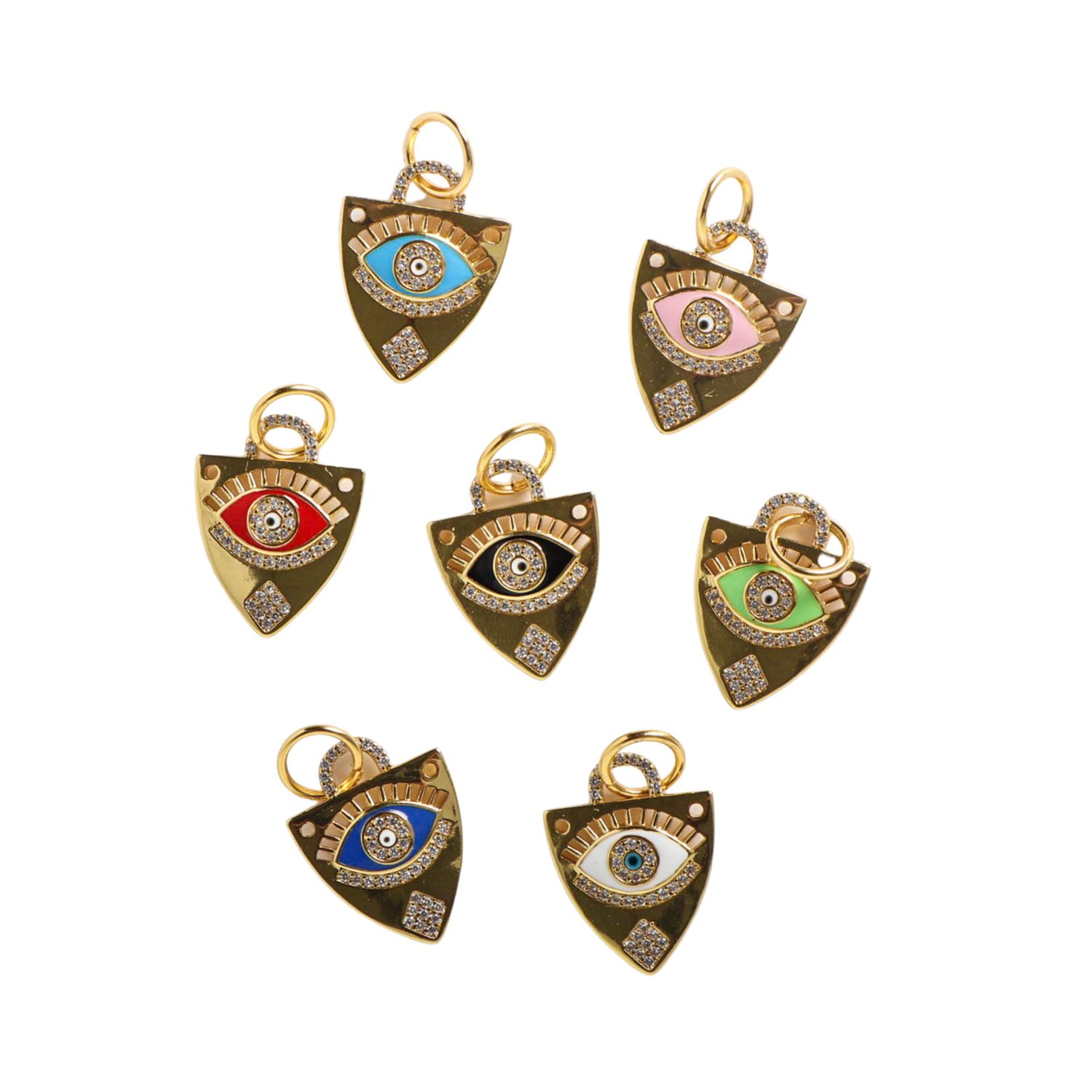 Brass Eye Shield Charm