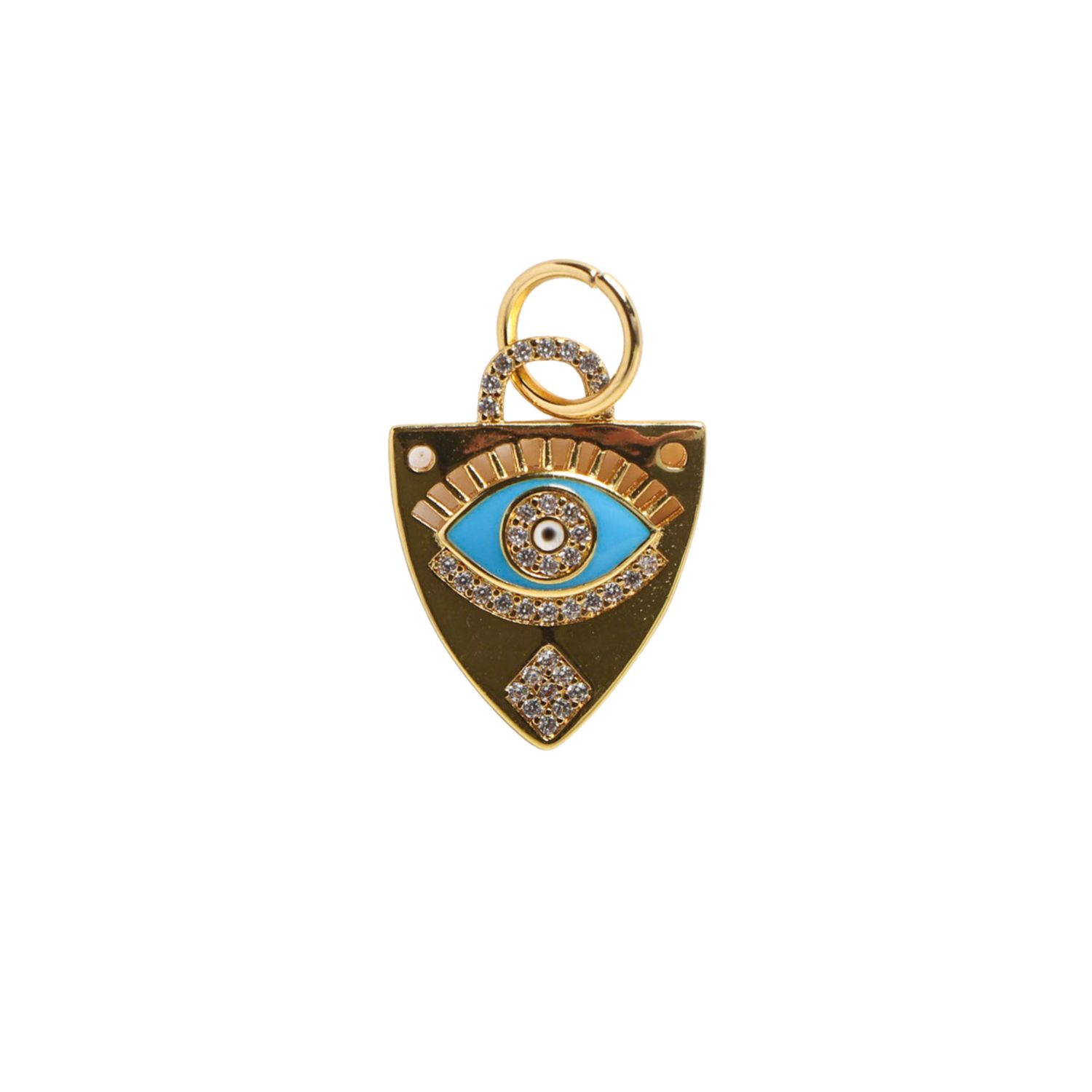 Brass Eye Shield Charm