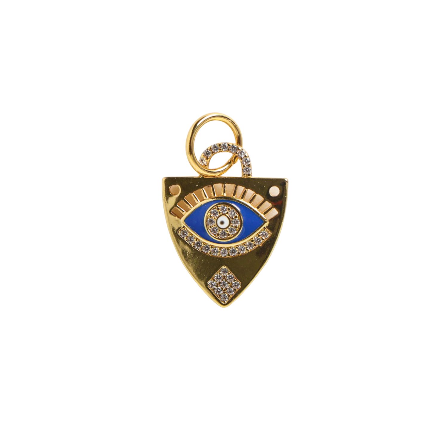 Brass Eye Shield Charm