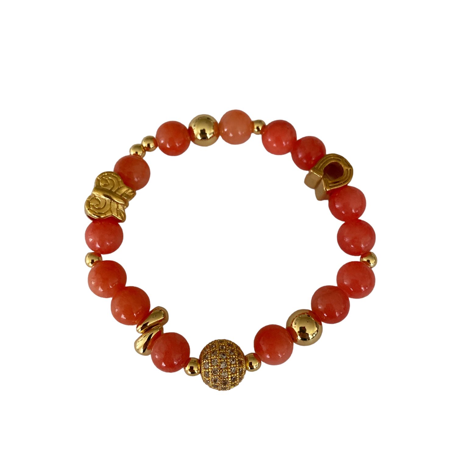 Gemstone Orange Jade Bracelet