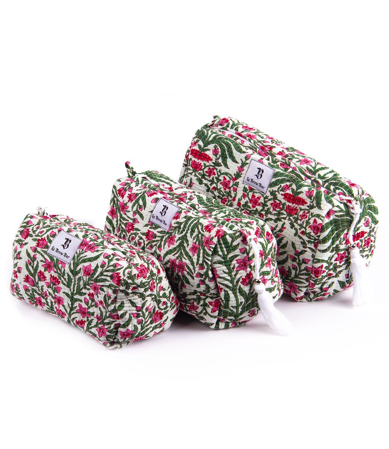  Quilted Makeup Bag - Watermelon Floral