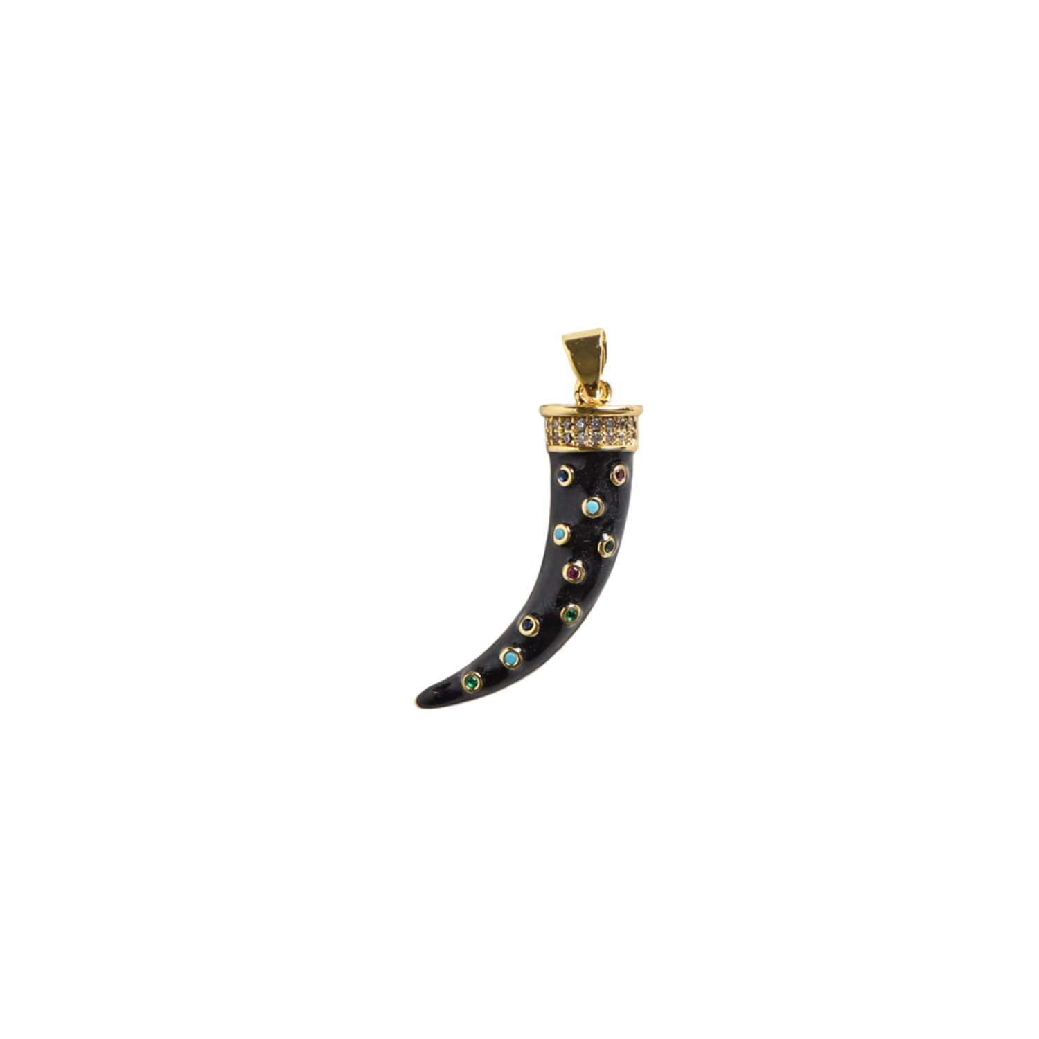 Gemstone Horn Charm