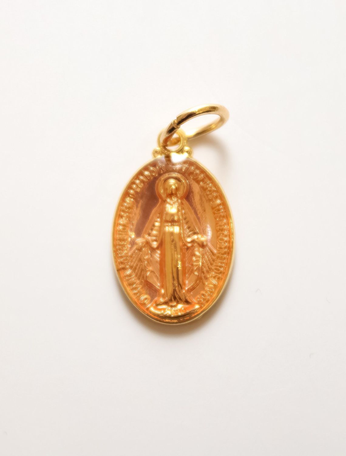 Small Glass Madonna Charm