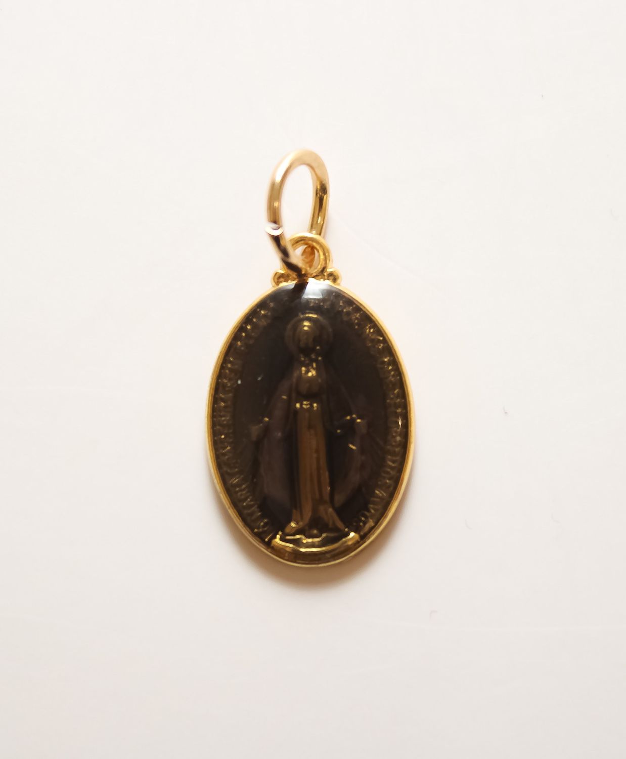 Small Glass Madonna Charm