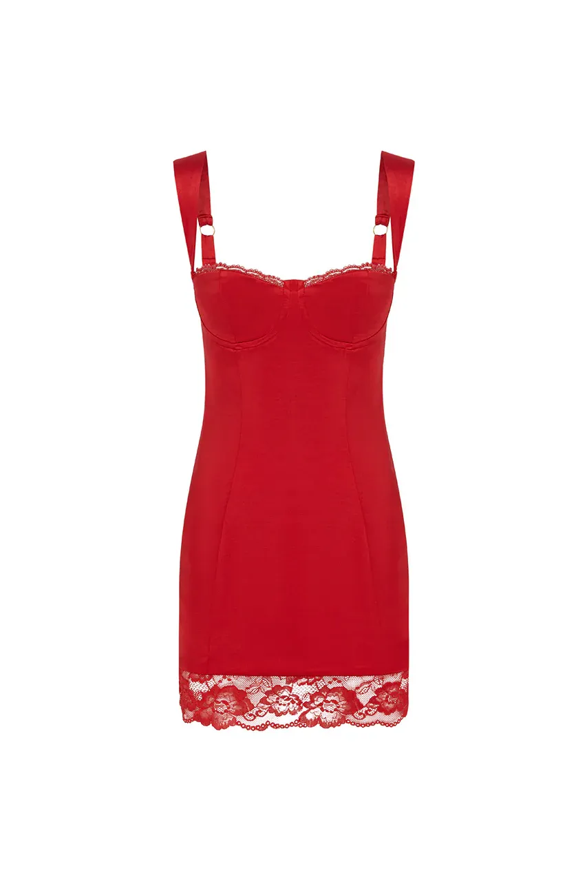 Claudelle Mini Dress - Red