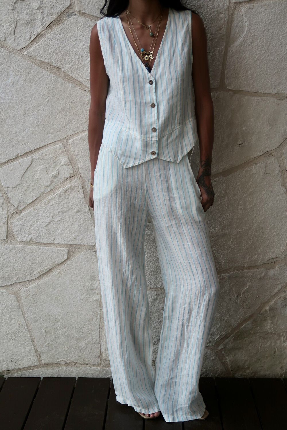 Striped Pant Blue 2025