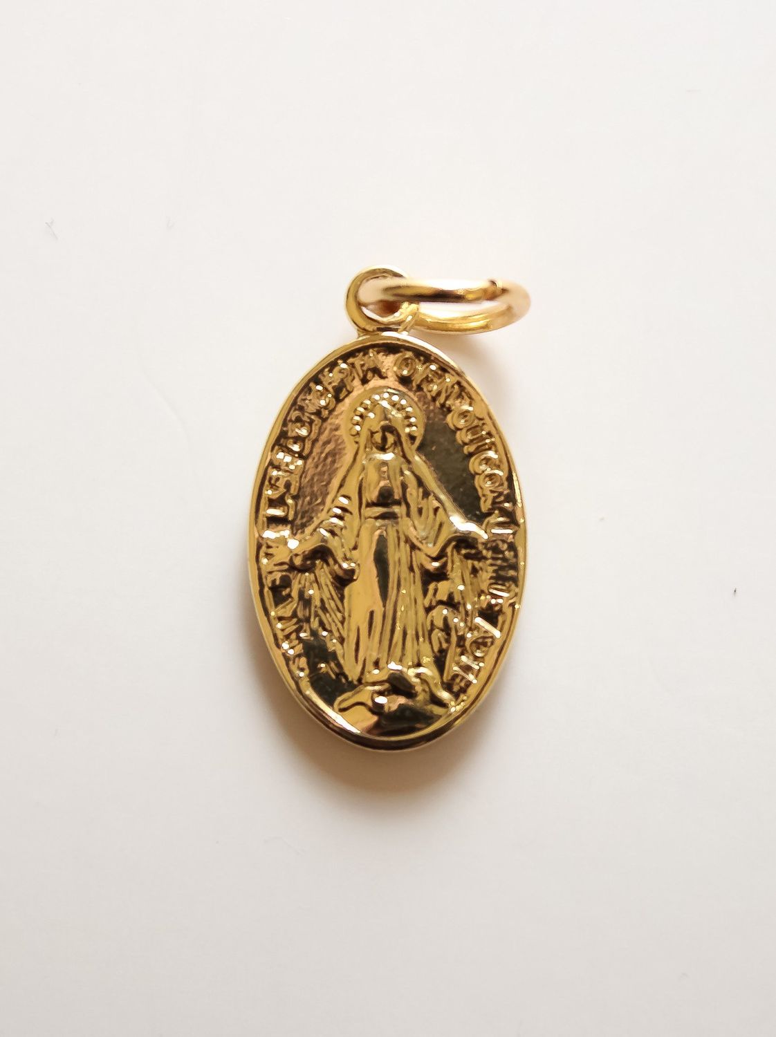 Small Gold Madonna Charm