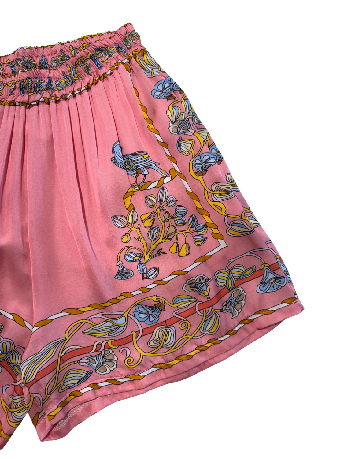 Bird Print Shorts Pink