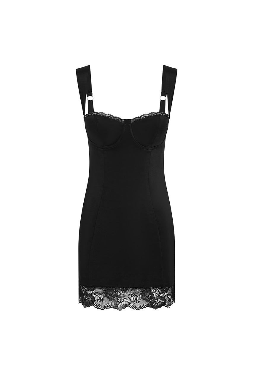 Claudelle Mini Dress - Black, Size: XS