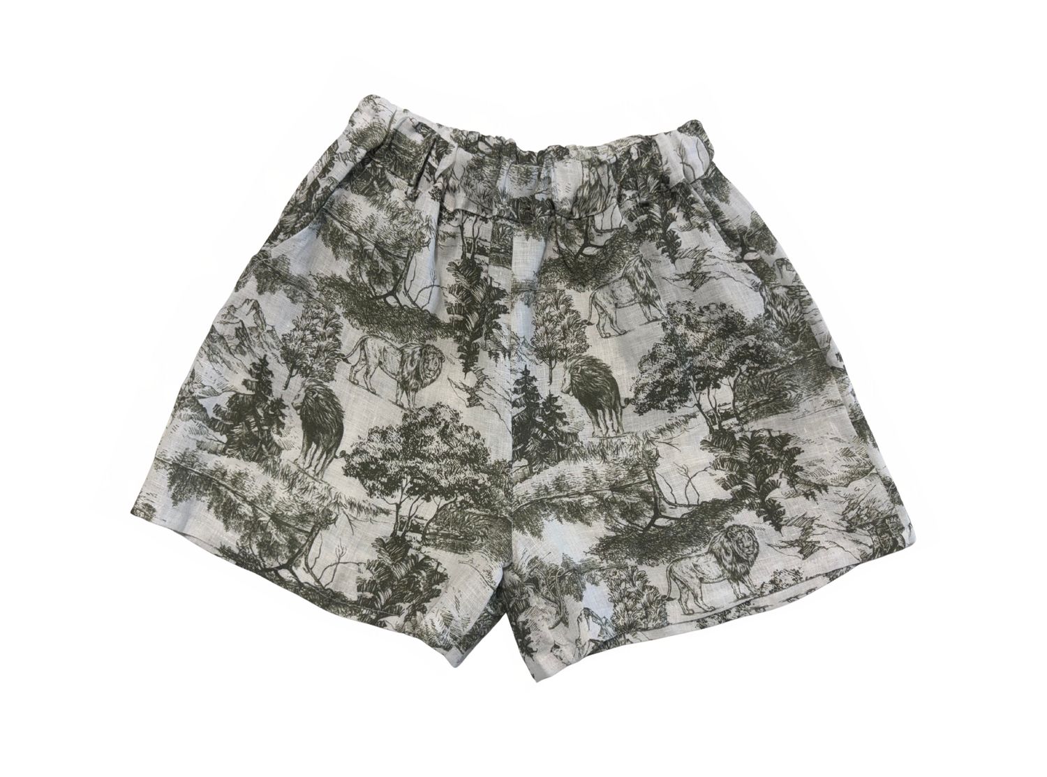toile shorts, Color: Green