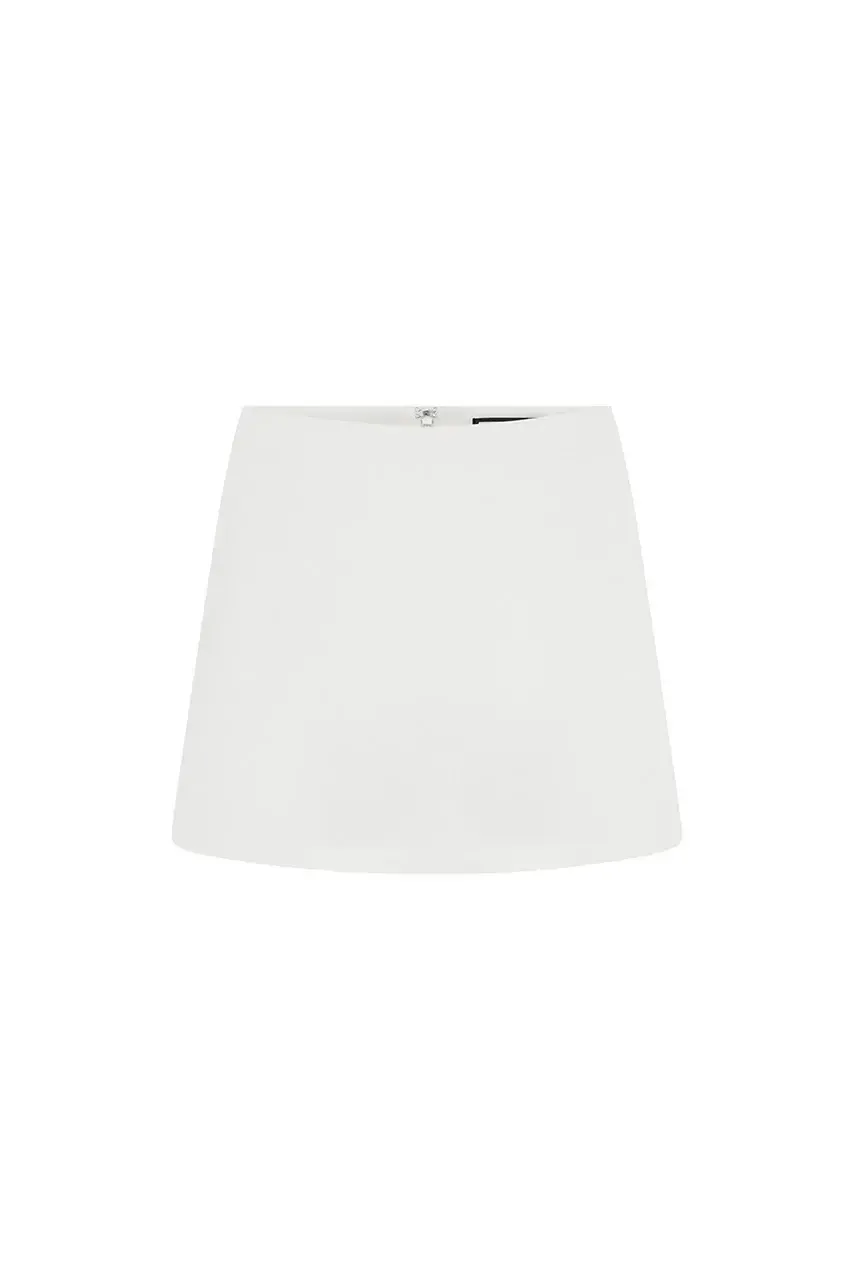 Vieno Fitted Mini Skort - White, Size: XS