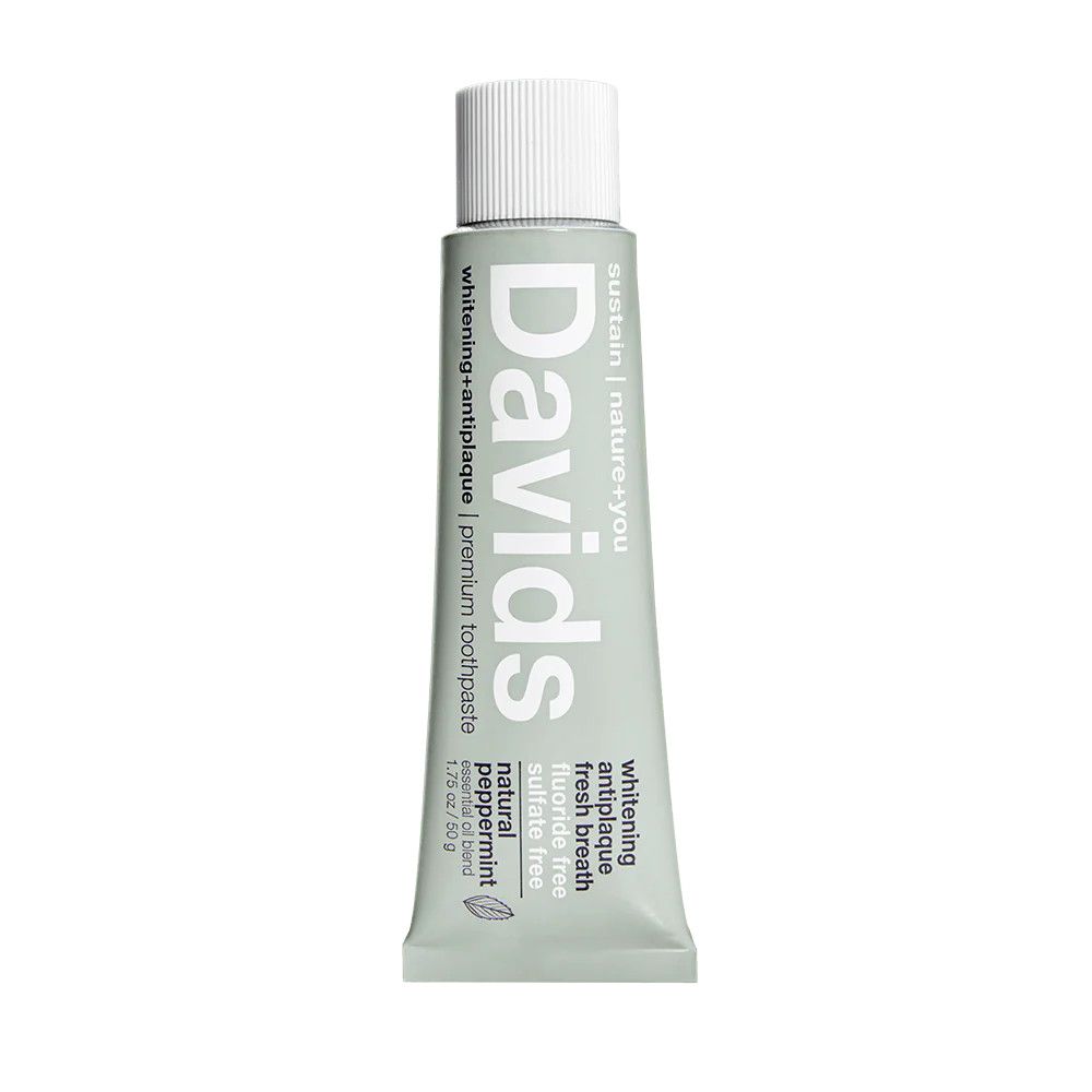 Davids travel size premium toothpaste / peppermint / 1.75 oz