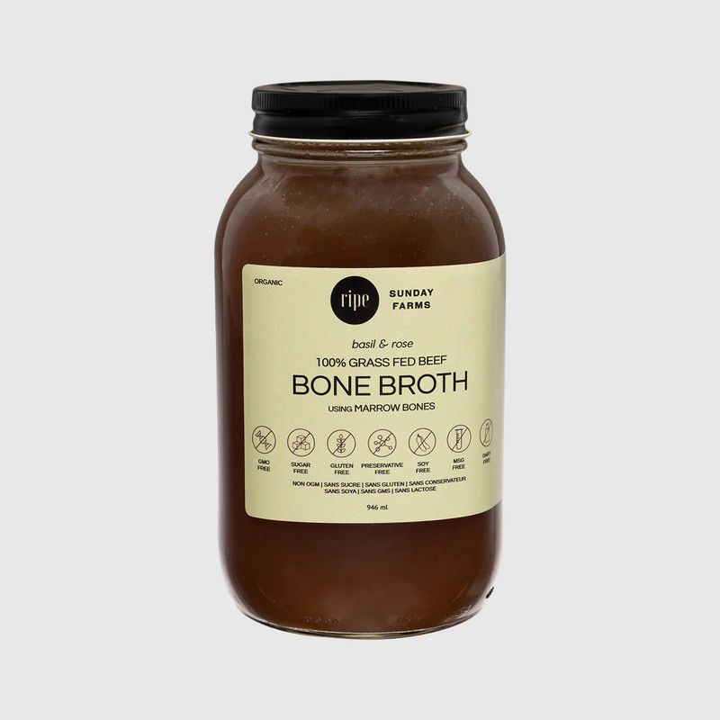 Grass-Fed Beef Bone Broth with Basil &amp; Rose