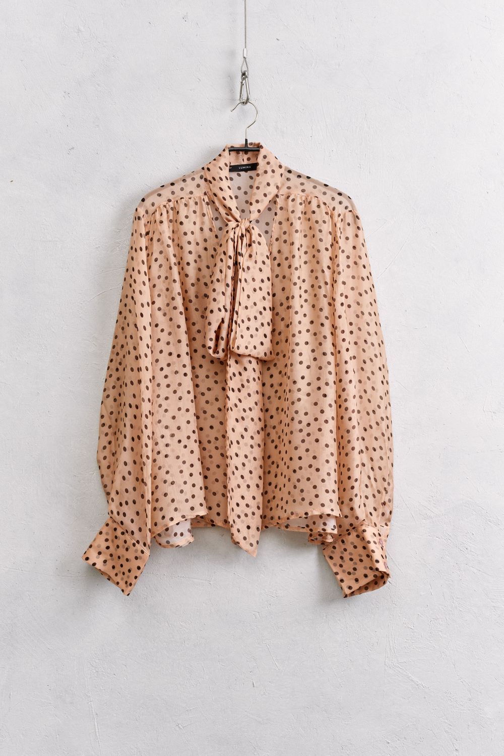 Polka Dot Blouse, Color: Pink, Size: S/M