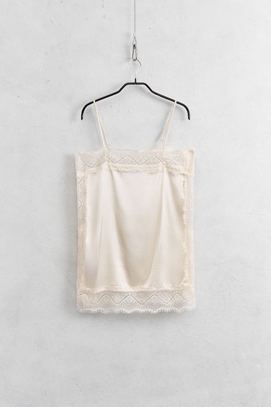 Lace Trim Top - Cream