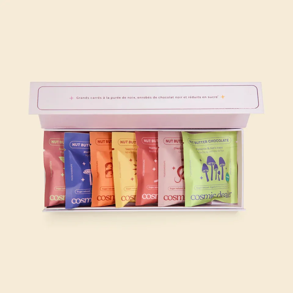 Gift Box of 7 Nut Butter Chocolates - Christmas Selection