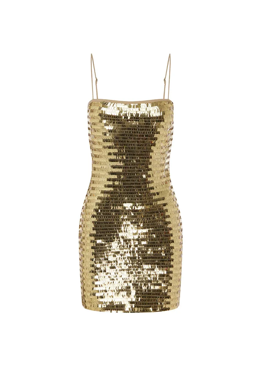 Kerrie Sequin Mini Dress - Gold