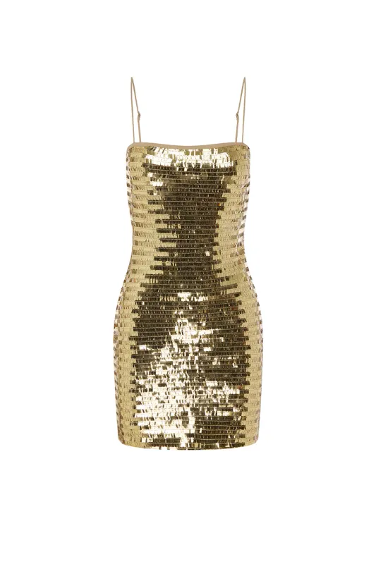 Kerrie Sequin Mini Dress - Gold