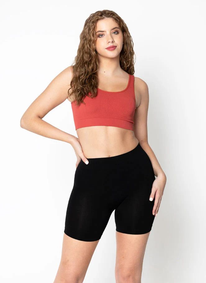 Bamboo Cotton Shorts, Color: Black