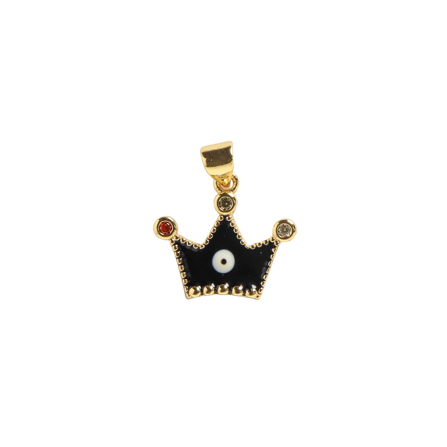 Crown with Eye Charm, Color: Black