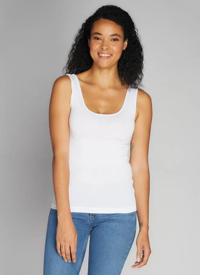 Bamboo Short Tank, Color: White