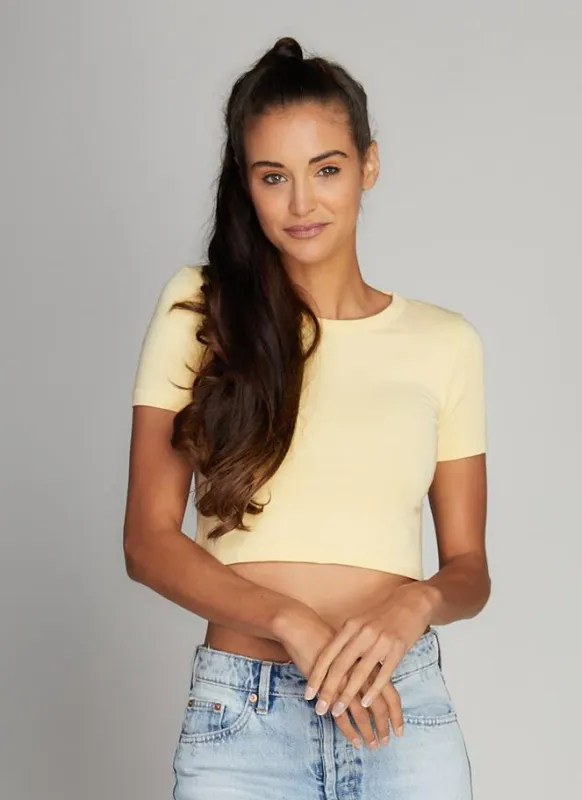 Bamboo Short Sleeve Crop Top