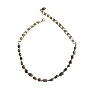 Oval Beaded Tiger's Eye Necklace